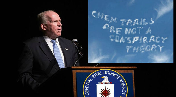 CIA Director admits to chemtrails and geoengineering.